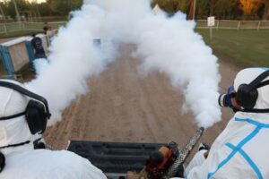 FUMIGACIÓN DEL PARQUE INDEPENDENCIA POR FIESTA DE LA TORTA FRITA