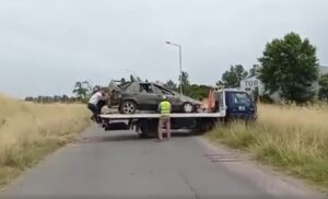 VOLCÓ AUTOMÓVIL AL QUERER SUBIR A RUTA 41 DESDE LA RUTA 5