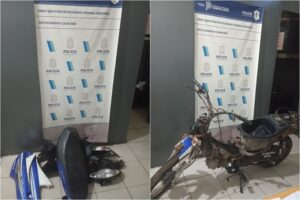 AGOTE: ROBAN MOTO Y LA RECUPERAN EN HORAS CUANDO YA ERA DESARMADA