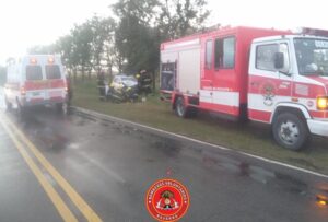 CHOQUE TRAS DESPISTE Y CONDUCTOR HOSPITALIZADO EN RUTA 41