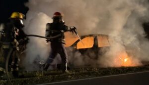 INCENDIO DE AUTOMÓVIL EN RUTA 41