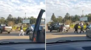 MERLO: SALVAJE PELEA POR UNA DISCUSIÓN DE TRÁNSITO