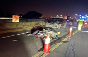 CHOQUE EN LA VIEJA RUTA 5: JOVEN MOTOCICLISTA INTERNADO EN GRAVE ESTADO