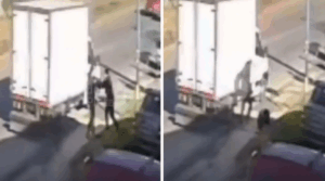 CAMIONERO PERSIGUIÓ A HOMBRE POR PELEA DE TRÁNSITO Y LE PEGÓ UN FIERRAZO EN LA CABEZA