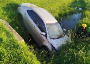 RUTA 41: DESPISTE EN LA ROTONDA DE NAVARRO DURANTE LA MADRUGADA