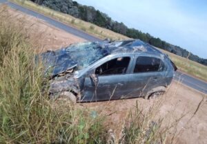 VUELCO EN RUTA 41: MUJER DE GENERAL RODRÍGUEZ RESULTÓ HERIDA