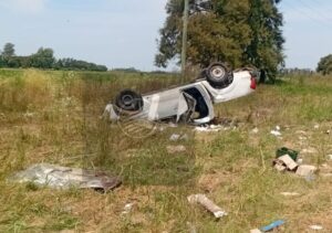 VOLCÓ CAMIONETA EN RUTA 41 CON PERSONAL DEL GOBIERNO DE CATAMARCA