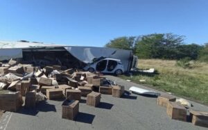 TRAGEDIA EN RUTA 41: CAMIÓN VOLCÓ SOBRE UN AUTO Y UNA NIÑA PELEA POR SU VIDA