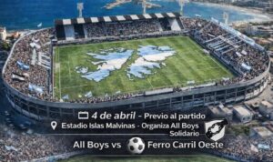 EL ESTADIO DE ALL BOYS SERÁ SEDE DE UN EMOTIVO HOMENAJE A LOS HÉROES DE MALVINAS