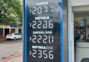 COMBUSTIBLES SIN TECHO: EN MERCEDES LA NAFTA SÚPER SUPERÓ LOS 2.OOO PESOS