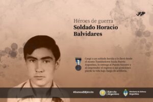 EJÉRCITO ARGENTINO REIVINDICA HEROICA HISTORIA DEL MERCEDINO HORACIO BALVIDARES EN MALVINAS