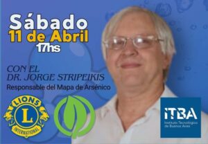 ESTE SÁBADO ESTARÁ EN MERCEDES EL RESPONSABLE DEL MAPA DEL ARSÉNICO DEL ITBA