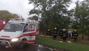 HOY A LA MAÑANA: DESPISTE Y VUELCO EN RUTA 41