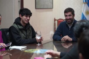 USTARROZ RECIBIÓ AL FLAMANTE PRESIDENTE DEL SAN JUSTO KEVIN GENEIRO